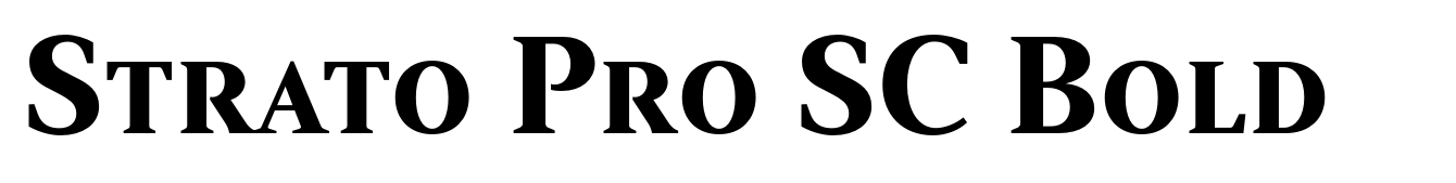 Strato Pro SC Bold
